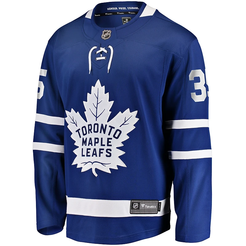 Maillot de joueur échappé à domicile des Maple Leafs Toronto Fanatics Ilya Samsonov bleu pour hommes