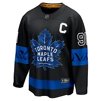Fanatics pour hommes John Tavares noir Toronto Maple Leafs - Maillot de joueur réversible Alternate Premier Breakaway