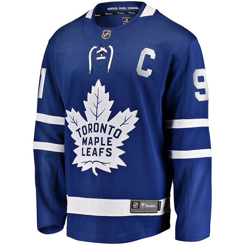 Men's Fanatics John Tavares Blue Toronto Maple Leafs Captain Patch Home Breakaway Jersey