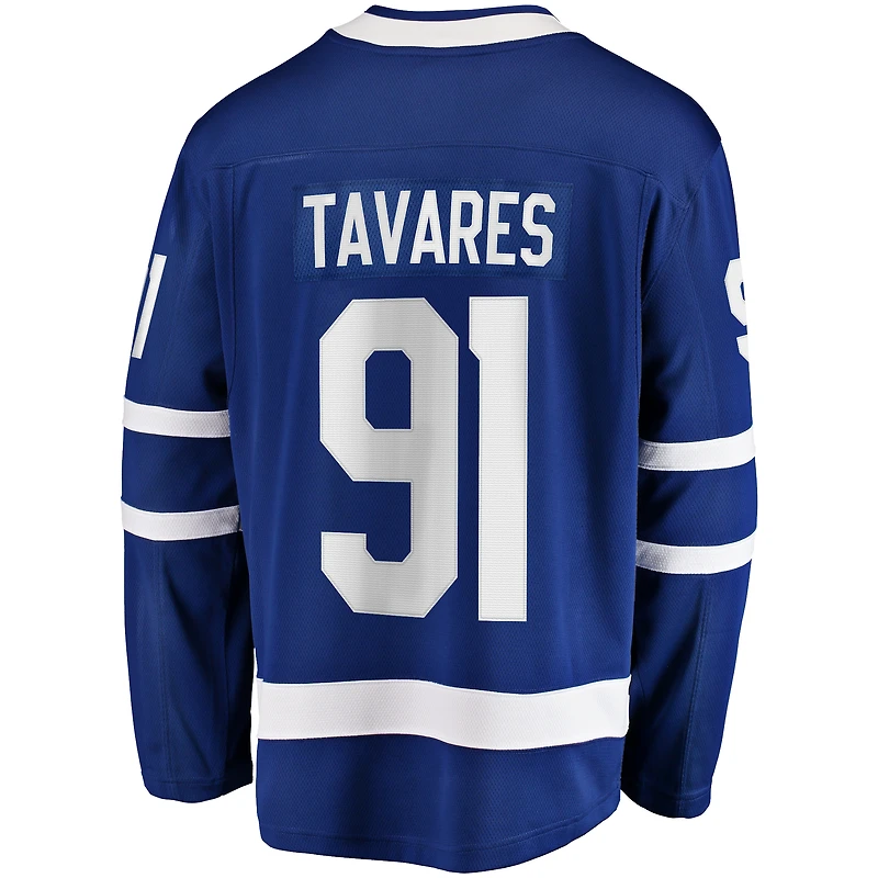Men's Fanatics John Tavares Blue Toronto Maple Leafs Captain Patch Home Breakaway Jersey