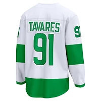 Fanatics pour hommes John Tavares Blanc Toronto Maple Leafs St. Patricks Maillot de joueur suppléant Premier Breakaway