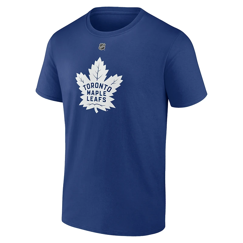 Men's Fanatics Mark Giordano Blue Toronto Maple Leafs Authentic Stack Name & Number T-Shirt