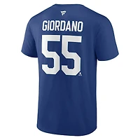 T-shirt authentique avec nom et numéro de pile des Maple Leafs Toronto Fanatics Mark Giordano pour hommes