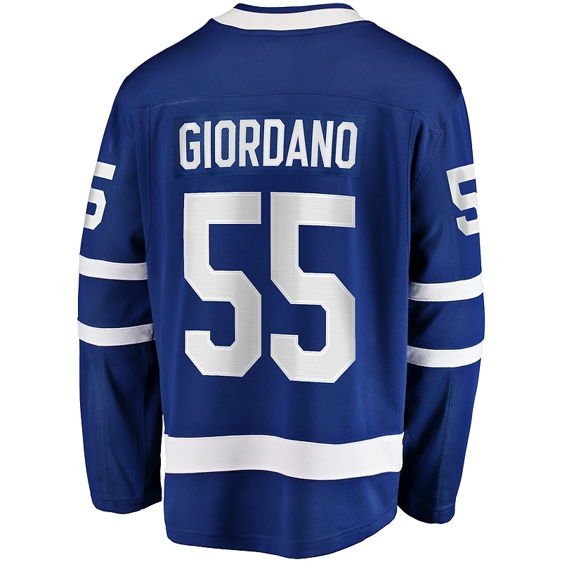 Fanatics pour hommes Mark Giordano bleu Toronto Maple Leafs Home Breakaway - Maillot de joueur