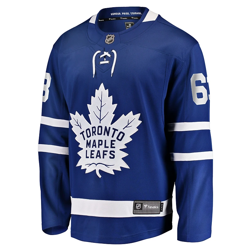 Maillot bleu Matias Maccelli Fanatics pour homme, équipe à domicile des Maple Leafs de Toronto