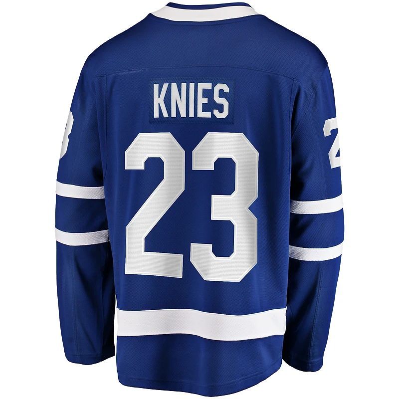 Men's Fanatics Matthew Knies Blue Toronto Maple Leafs Home Premier Breakaway Player Jersey