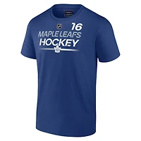 T-shirt avec nom et numéro authentique Pro Prime des Maple Leafs de Toronto Fanatics Mitch Marner pour hommes