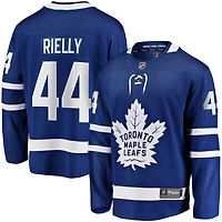 Maillot domicile bleu des Maple Leafs de Toronto pour homme, modèle Morgan Rielly Fanatics.