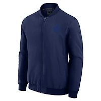 Men's Fanatics Navy Toronto Maple Leafs Authentic Pro Road Lightweight Full-Zip Bomber Jacket