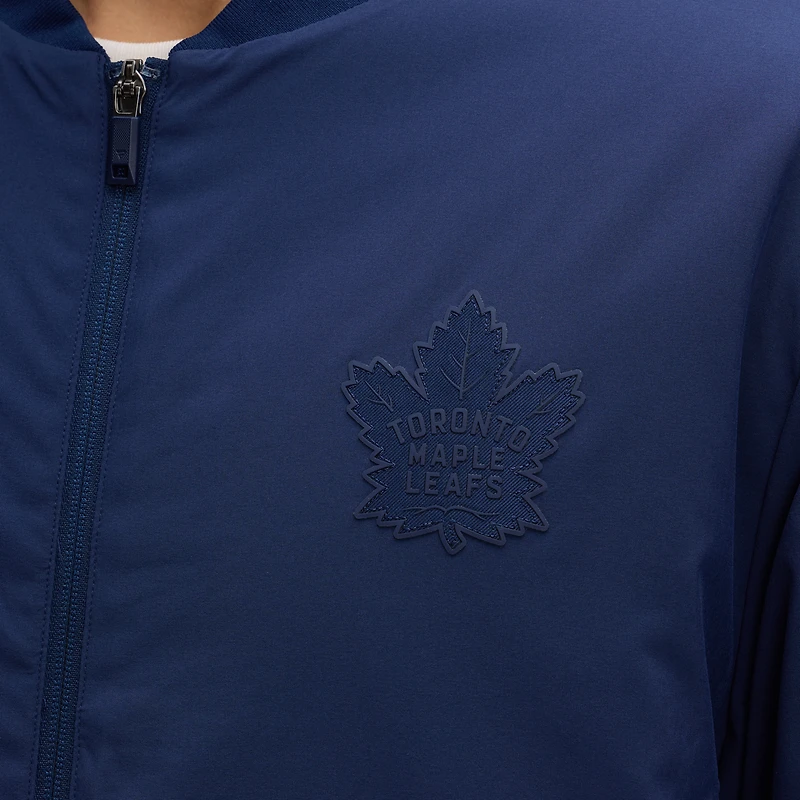 Men's Fanatics Navy Toronto Maple Leafs Authentic Pro Road Lightweight Full-Zip Bomber Jacket