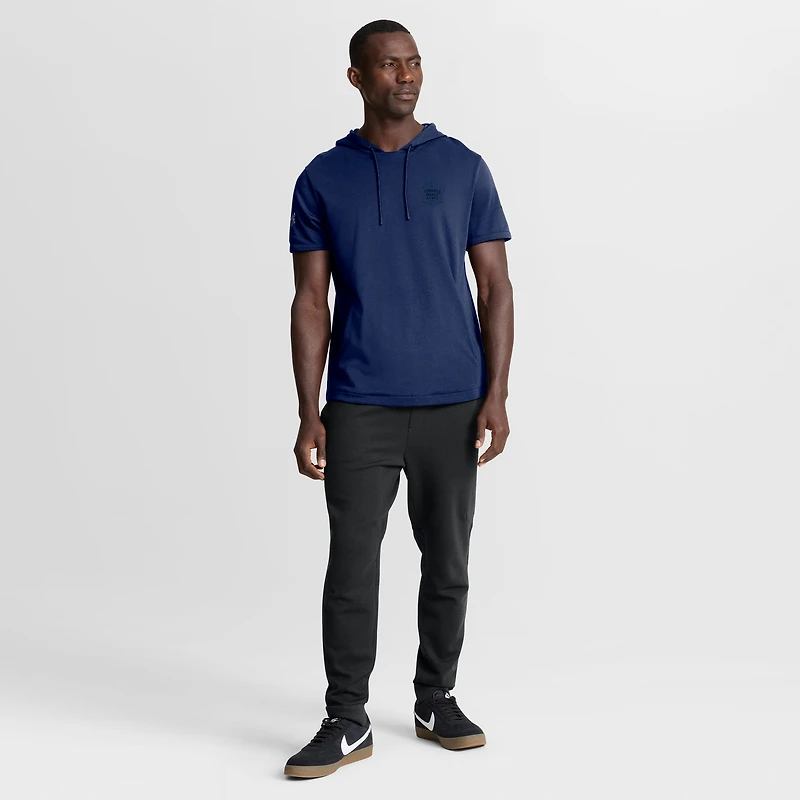 Men's Fanatics Navy Toronto Maple Leafs Authentic Pro Road Short Sleeve Hoodie