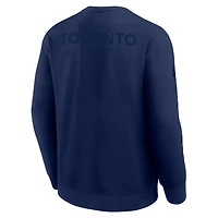 Men's Fanatics Navy Toronto Maple Leafs Authentic Pro Road Tri-Blend Sweatshirt