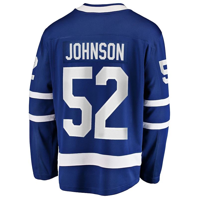 Men's Fanatics Reese Johnson Blue Toronto Maple Leafs Home Breakaway Jersey