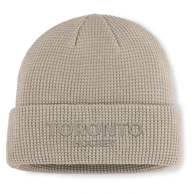 Men's Fanatics Tan Toronto Maple Leafs Authentic Pro Road Cuffed Knit Hat