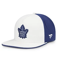 Casquette snapback Fanatics blanche et bleue pour homme, Toronto Maple Leafs, repêchage NHL 2026