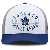 Men's Fanatics White/Blue Toronto Maple Leafs Division A-Frame Adjustable Hat