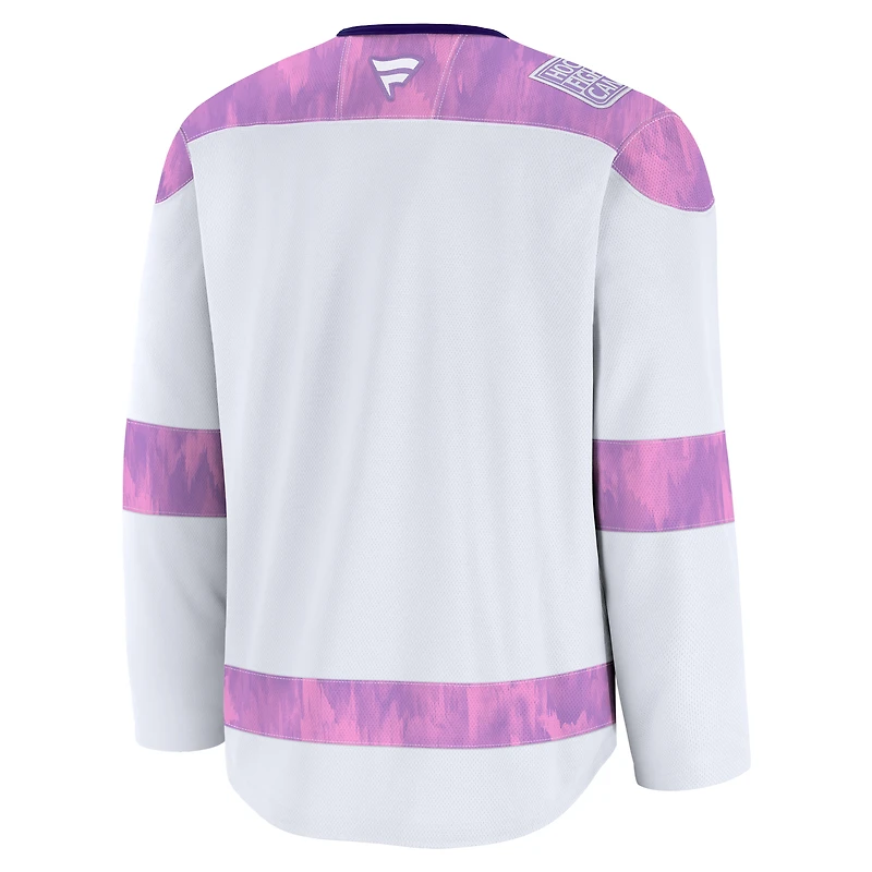 Men's Fanatics White Toronto Maple Leafs 2024 Hockey Fights Cancer Practice Jersey