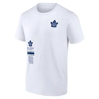 T-shirt blanc fanatiques des Maple Leafs de Toronto pour hommes représentent