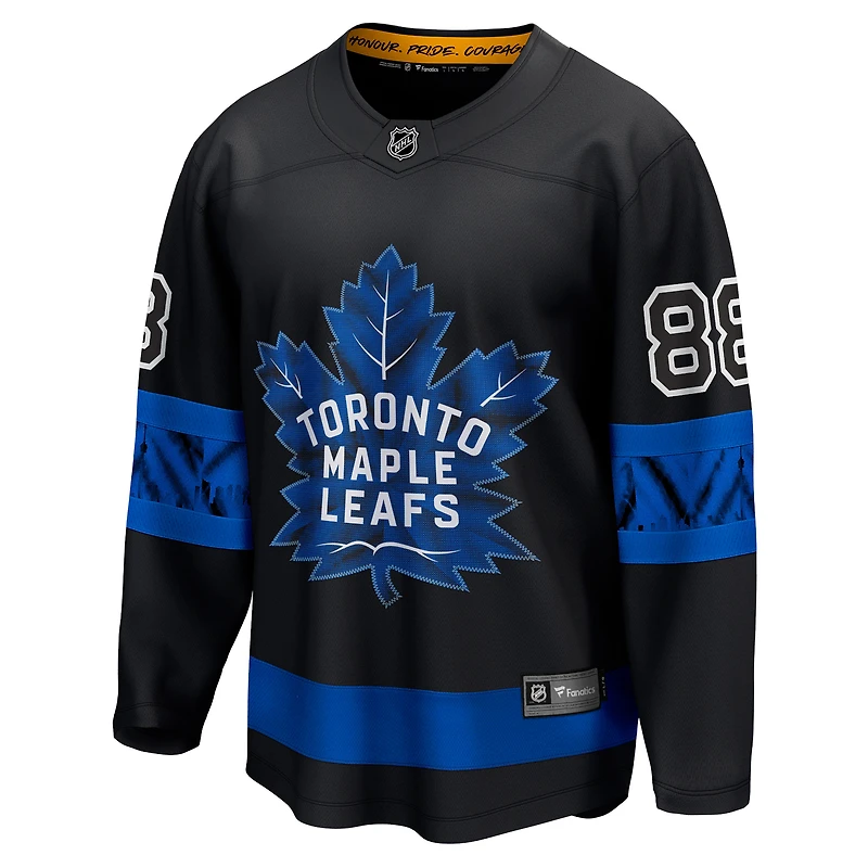 Fanatics pour hommes William Nylander noir Toronto Maple Leafs 2021/22 joueur réversible Premier Breakaway alternatif - Maillot