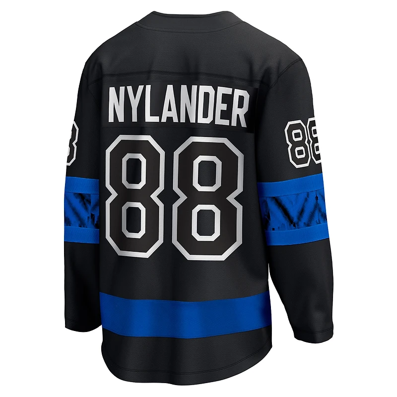 Fanatics pour hommes William Nylander noir Toronto Maple Leafs 2021/22 joueur réversible Premier Breakaway alternatif - Maillot