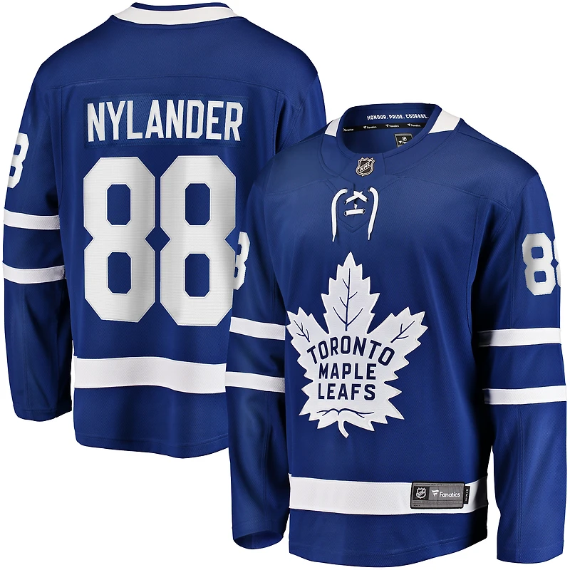 Maillot domicile bleu des Maple Leafs de Toronto pour homme, modèle Breakaway, William Nylander (Fanatics).