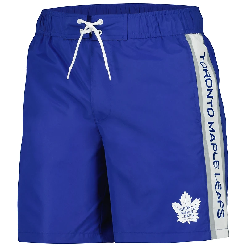 Maillot de bain Streamline Volley des Maple Leafs Toronto bleu G-III Sports by Carl Banks pour hommes
