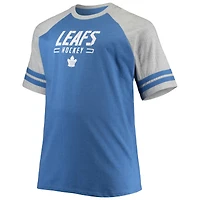 Men's Heathered Blue Toronto Maple Leafs Big & Tall Raglan T-Shirt