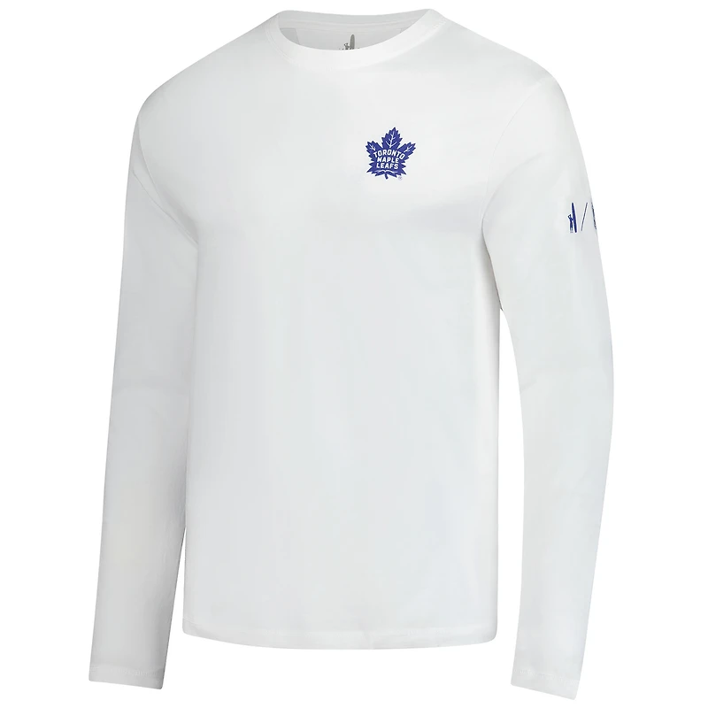 T-shirt à manches longues Adam des Maple Leafs de Toronto pour hommes Johnnie-O blanc