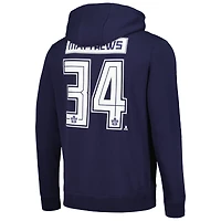 Sweat à capuche avec nom et numéro de podium des Maple Leafs Toronto Auston Matthews Levelwear pour hommes