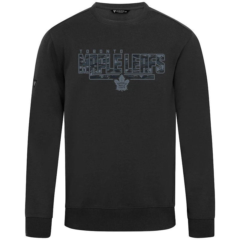 Men's Levelwear Black Toronto Maple Leafs Delta Zane Sweatshirt