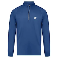 Men's Levelwear Blue Toronto Maple Leafs Theory Insignia Core Raglan Quarter-Zip Pullover Top