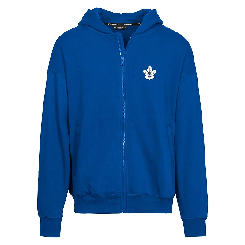 Men's Levelwear Blue Toronto Maple Leafs Uphill Insignia Full-Zip Hoodie