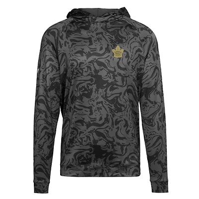 Men's Levelwear Charcoal Toronto Maple Leafs Delta Highlite Raglan Pullover Hoodie