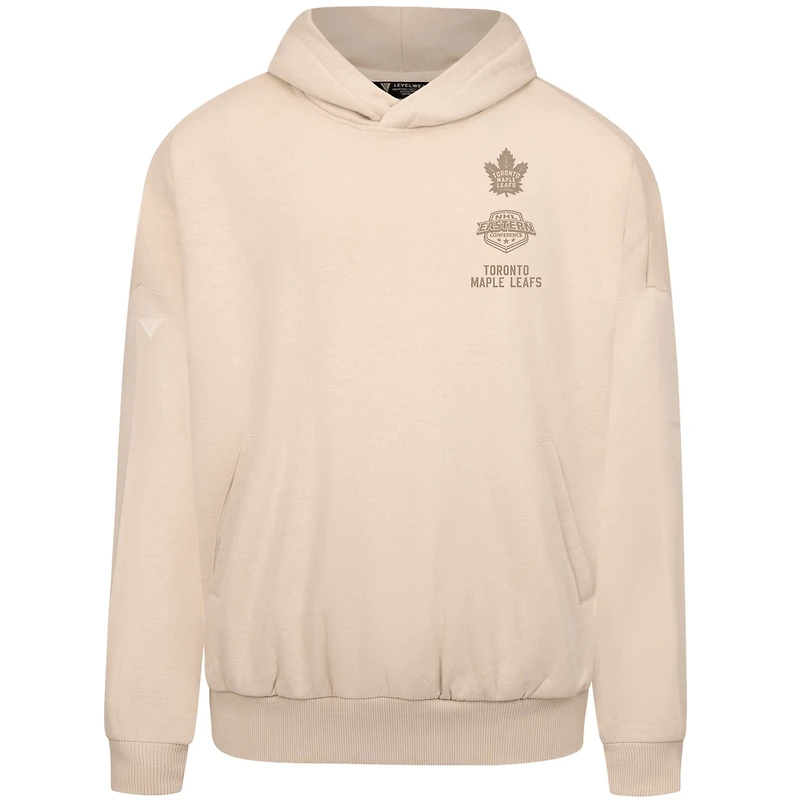Men's Levelwear Cream Toronto Maple Leafs Contact Stamp Pullover Hoodie