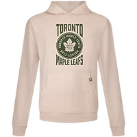 Men's Levelwear Oatmeal Toronto Maple Leafs Delta Relay Stamp Pullover Hoodie