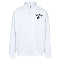 Men's Levelwear  White Toronto Maple Leafs Murray City Capsule Quarter-Zip Sweatshirt