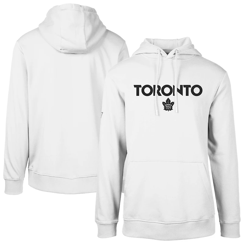Men's Levelwear White Toronto Maple Leafs Podium City Capsule Pullover Hoodie
