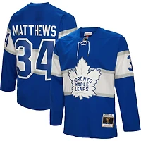 Maillot de joueur Mitchell & Ness Auston Matthews bleu des Maple Leafs Toronto 2017 Blue Line pour homme