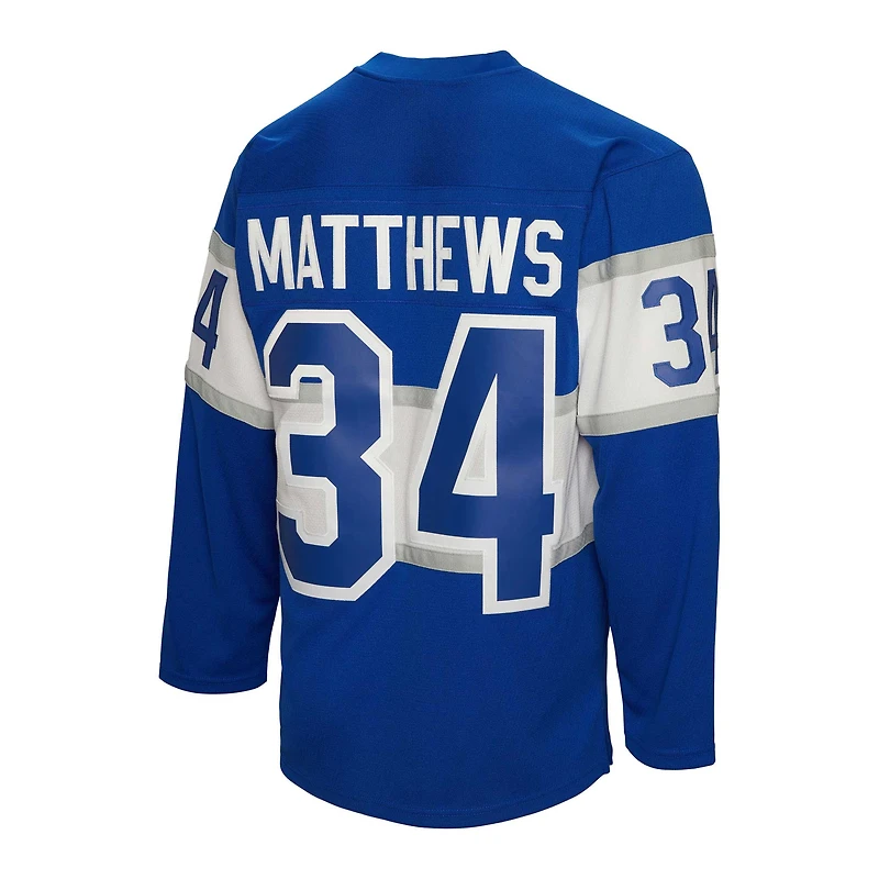 Men's Mitchell & Ness Auston Matthews Blue Toronto Maple Leafs  2017 Line Player Jersey