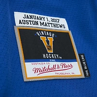 Men's Mitchell & Ness Auston Matthews Blue Toronto Maple Leafs  2017 Line Player Jersey