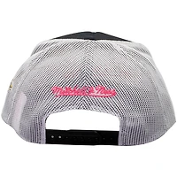Casquette de camionneur à visière rabattable noire/blanche pour homme des Maple Leafs de Toronto, motif beignet et miettes, Mitchell & Ness