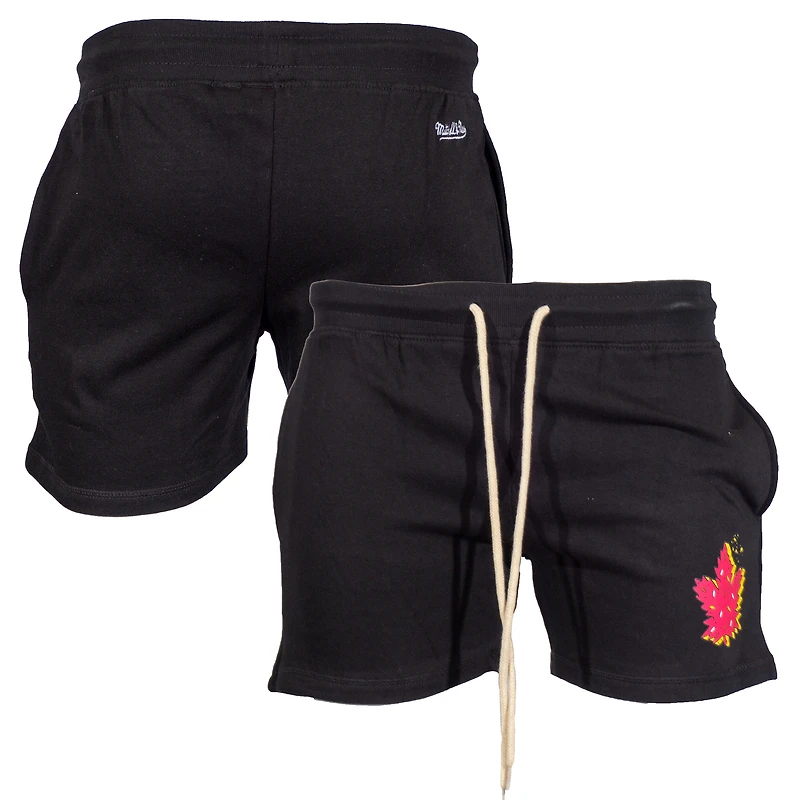 Men's Mitchell & Ness Black Toronto Maple Leafs Doughnut Crumbs Shorts