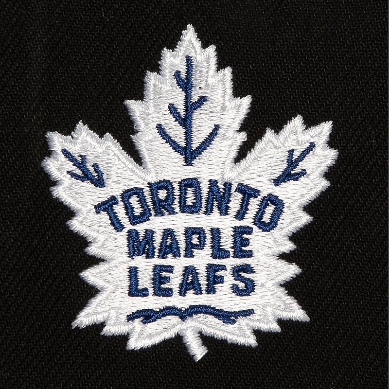 Casquette Snapback noire à blocs de couleurs Mitchell & Ness pour hommes des Maple Leafs de Toronto