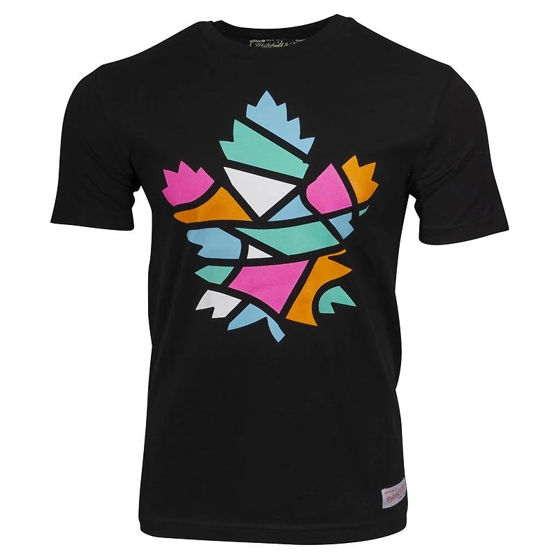 Men's Mitchell & Ness Black Toronto Maple Leafs Stained Glass T-Shirt