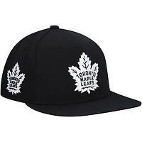 Casquette à visière noire Mitchell & Ness pour homme des Maple Leafs de Toronto