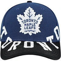 Men's Mitchell & Ness Blue/Black Toronto Maple Leafs Underarch Two-Tone Pro Crown Snapback Hat