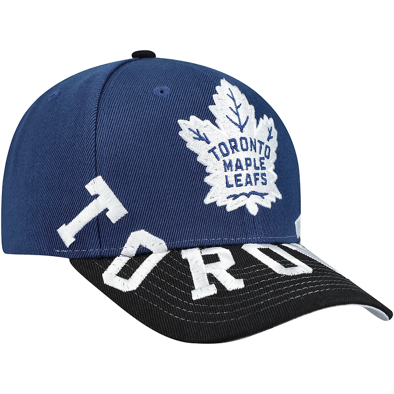 Men's Mitchell & Ness Blue/Black Toronto Maple Leafs Underarch Two-Tone Pro Crown Snapback Hat