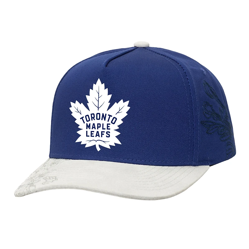 Men's Mitchell & Ness Blue/Gray Toronto Maple Leafs May Flowers Pro Crown Adjustable Hat