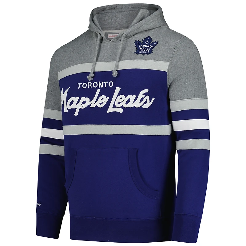 Sweat à capuche bleu Mitchell & Ness pour homme, entraîneur des Maple Leafs de Toronto