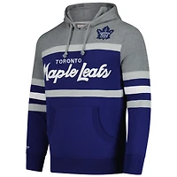 Sweat à capuche bleu Mitchell & Ness pour homme, entraîneur des Maple Leafs de Toronto